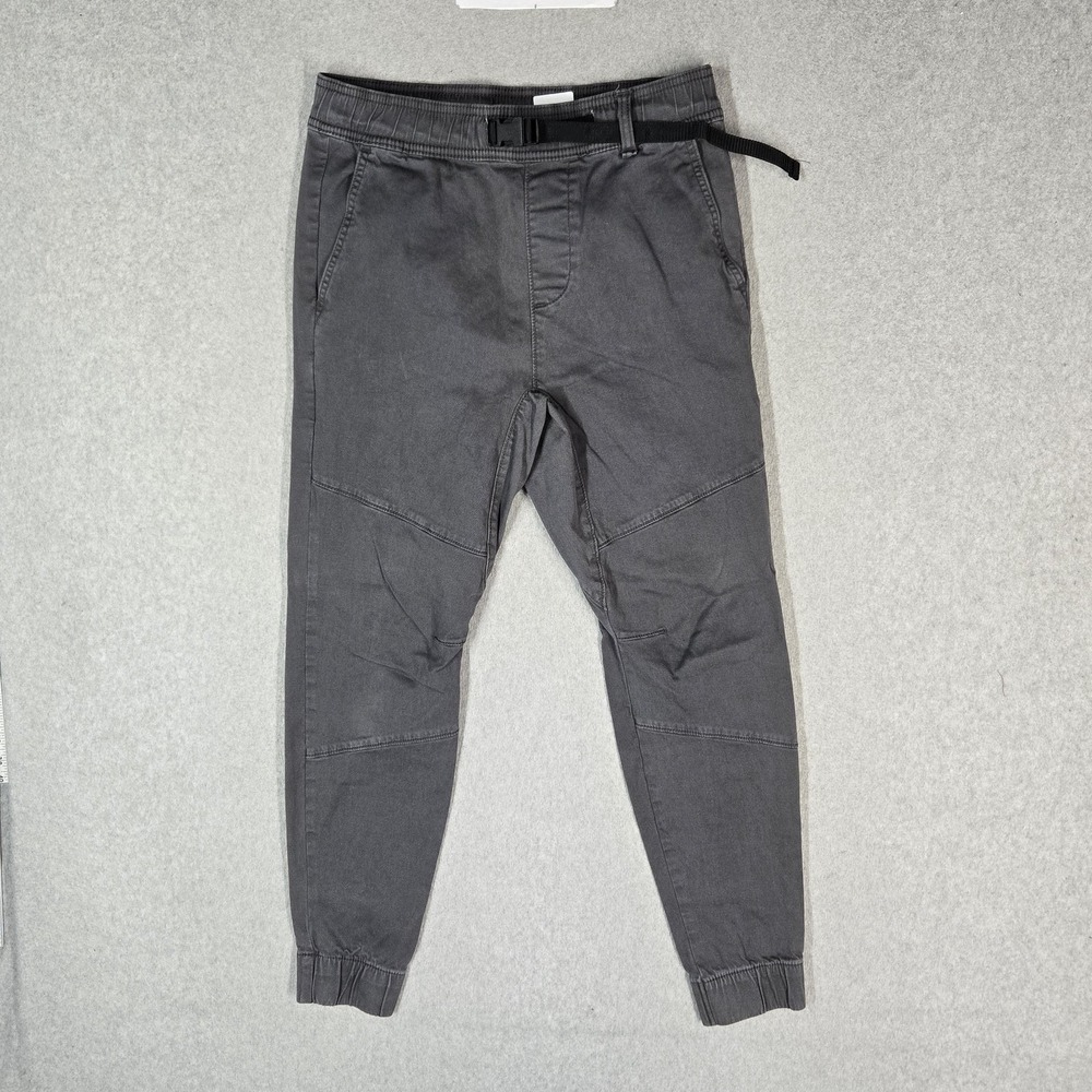 Hollister Men Pants S Gray Jogger Skinny Slim 27" Inseam Advance Stretch